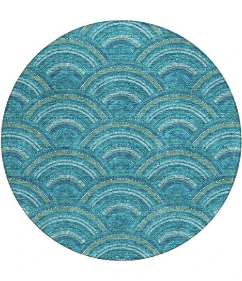 Addison Chantille ACN984-Teal 8 ft. X 8 ft. Round Rug