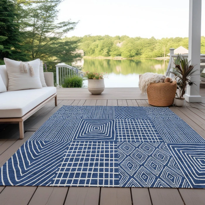 Addison Rugs Chantille Blue ACN990 5ft. x 7ft.6in. Rect. Rug