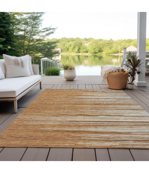 Addison Rugs Chantille Orange ACN996 5ft. x 7ft.6in. Rect. Rug