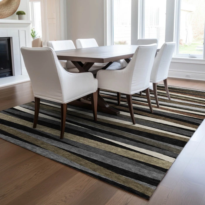 Addison Rugs Chantille Black ACN997 9ft. x 12ft. Rect. Rug