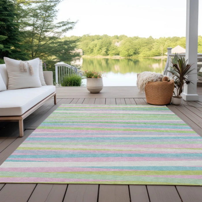 Addison Rugs Chantille Green ACN997 5ft. x 7ft.6in. Rect. Rug
