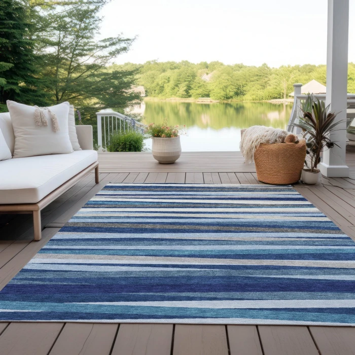 Addison Rugs Chantille Blue ACN997 5ft. x 7ft.6in. Rect. Rug
