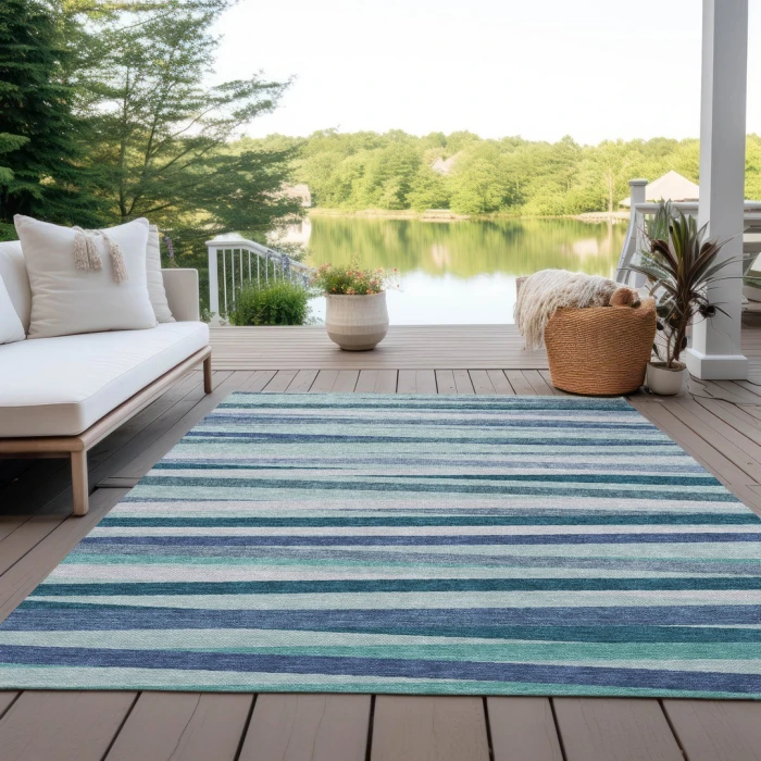 Addison Rugs Chantille Teal ACN997 8ft. x 10ft. Rect. Rug
