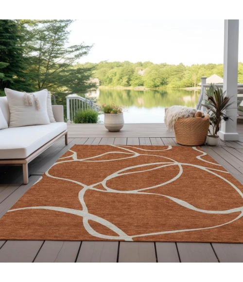 Addison Rugs Chantille Orange ACN999 9ft. x 12ft. Rect. Rug