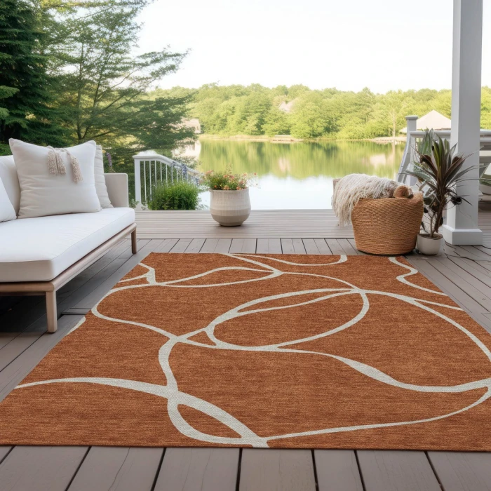 Addison Rugs Chantille Orange ACN999 5ft. x 7ft.6in. Rect. Rug