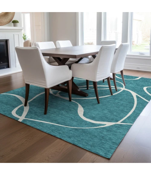 Addison Rugs Chantille Teal ACN999 5ft. x 7ft.6in. Rect. Rug