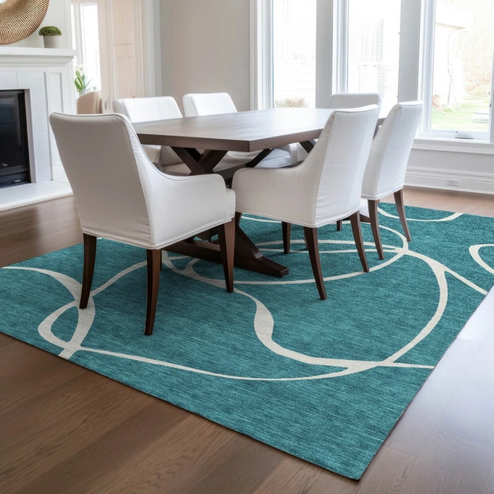 Addison Rugs Chantille Teal ACN999 5ft. x 7ft.6in. Rect. Rug
