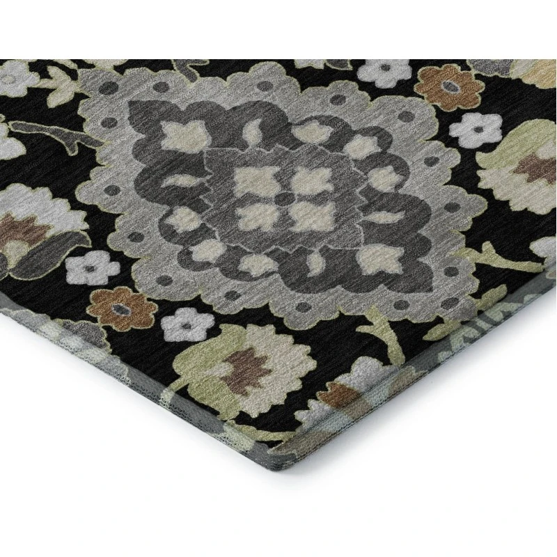 Addison Mayfield Black AMF1002 - 8ft. Round Rug