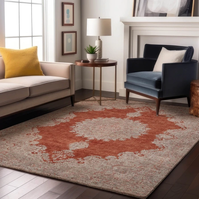 Addison Mayfield Orange AMF1003 5ft. x 7ft. 6in. Rect. Rug