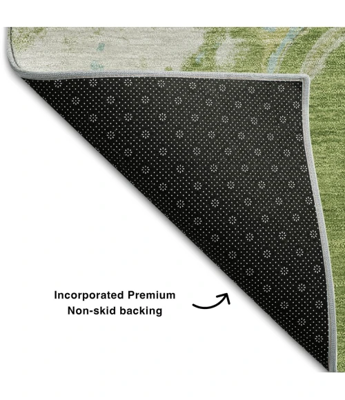 Addison Mayfield Green AMF1005 - 8ft. Round Rug