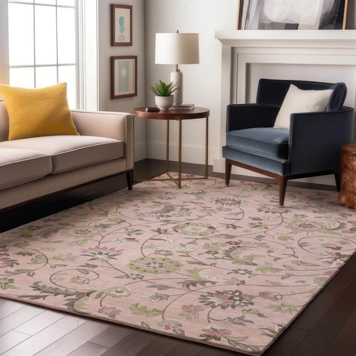 Addison Mayfield Pink AMF1006 - 8ft. Round Rug