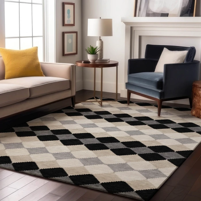 Addison Mayfield Black AMF1007 - 8ft. Round Rug