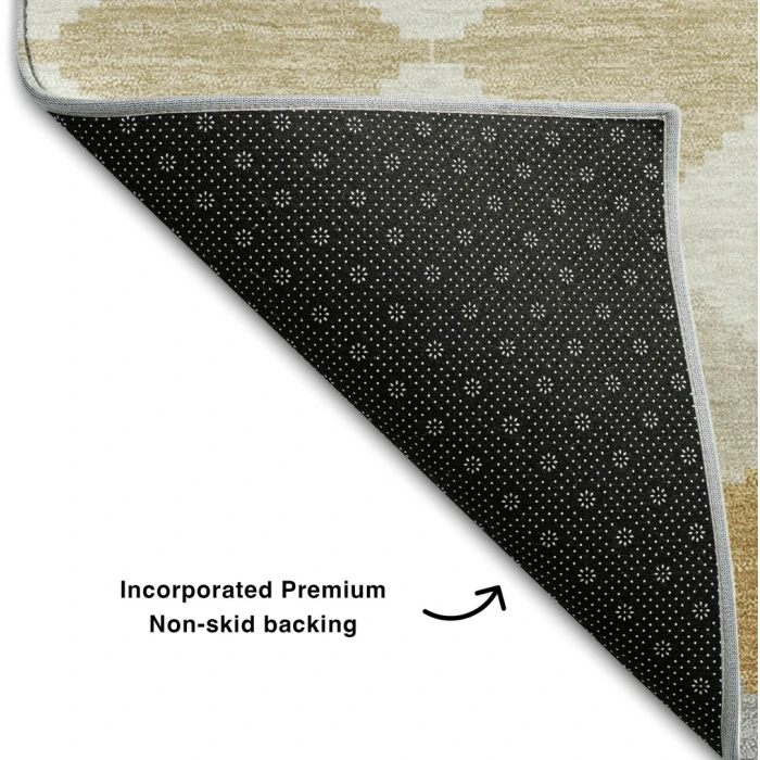 Addison Mayfield Gold AMF1007 - 8ft. Round Rug