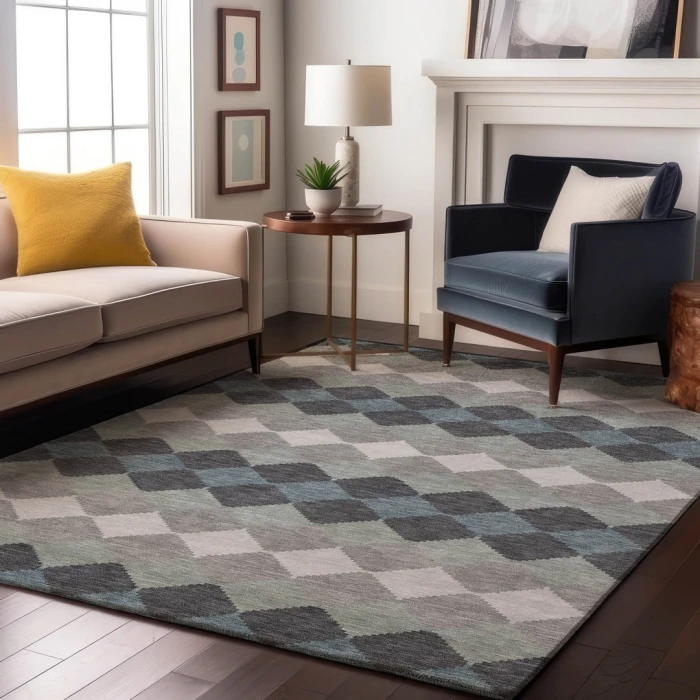 Addison Mayfield Gray AMF1007 - 8ft. Round Rug