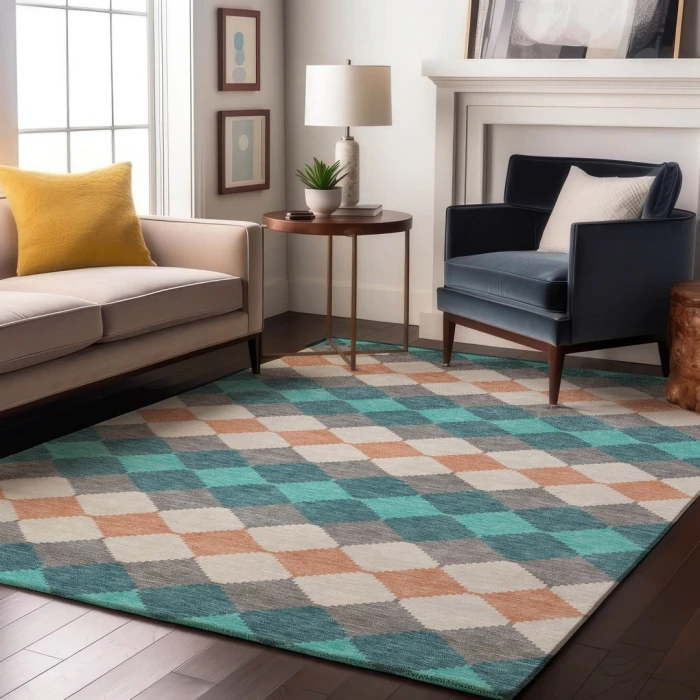 Addison Mayfield Teal AMF1007 2ft. 3in. x 7ft. 6in. Rect. Rug