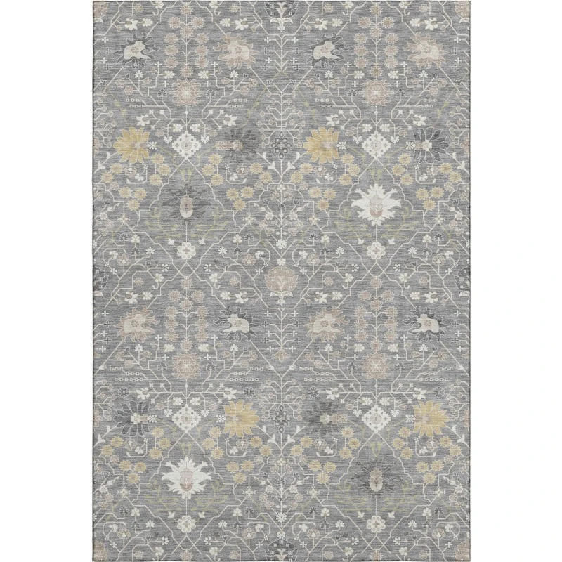 Addison Mayfield Gray AMF1009 - 8ft. Round Rug