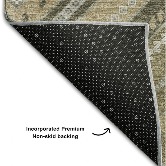 Addison Mayfield Brown AMF1010 - 8ft. Round Rug
