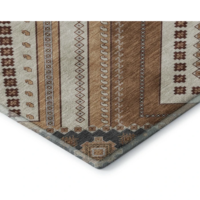 Addison Mayfield Orange AMF1010 - 8ft. Round Rug