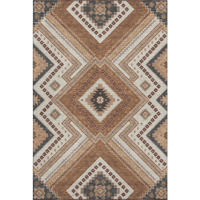 Addison Mayfield Orange AMF1010 - 8ft. Round Rug