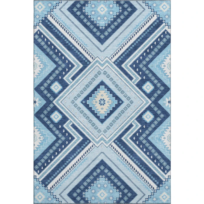 Addison Mayfield Blue AMF1010 - 8ft. Round Rug