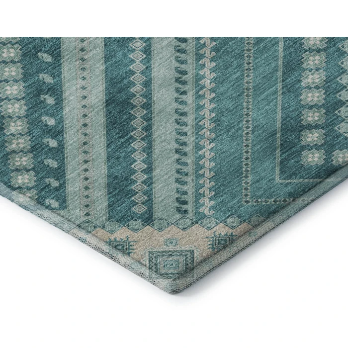 Addison Mayfield Teal AMF1010 2ft. 3in. x 7ft. 6in. Rect. Rug
