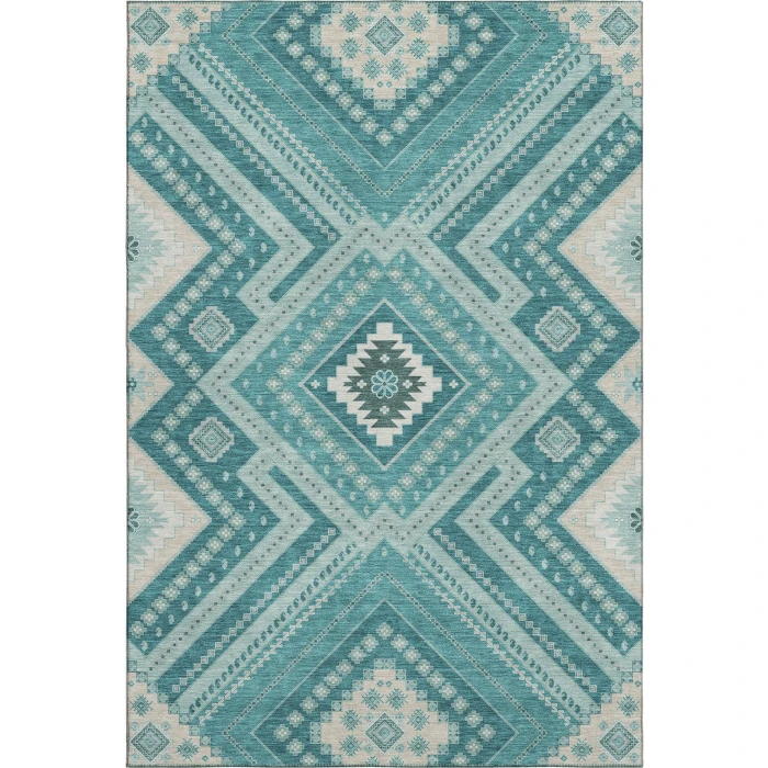 Addison Mayfield Teal AMF1010 2ft. 3in. x 7ft. 6in. Rect. Rug