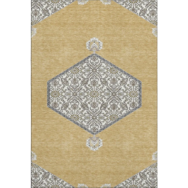 Addison Mayfield Gold AMF1011 - 8ft. Round Rug