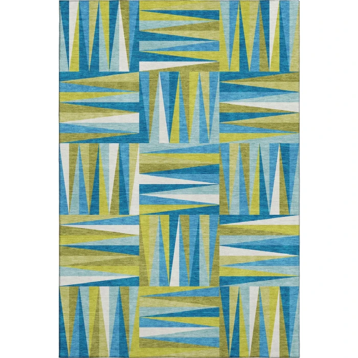 Addison Mayfield Teal AMF1012 - 8ft. Round Rug