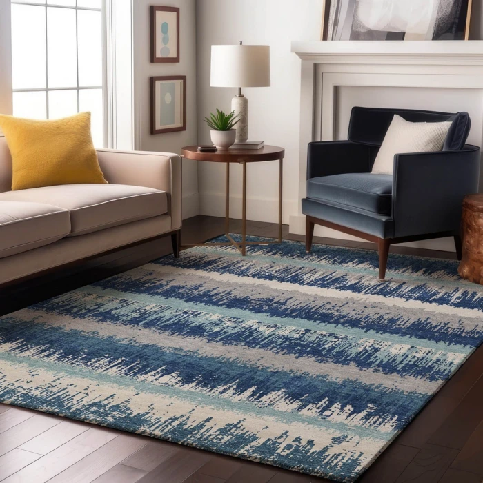 Addison Mayfield Blue AMF1013 2ft. 3in. x 7ft. 6in. Rect. Rug
