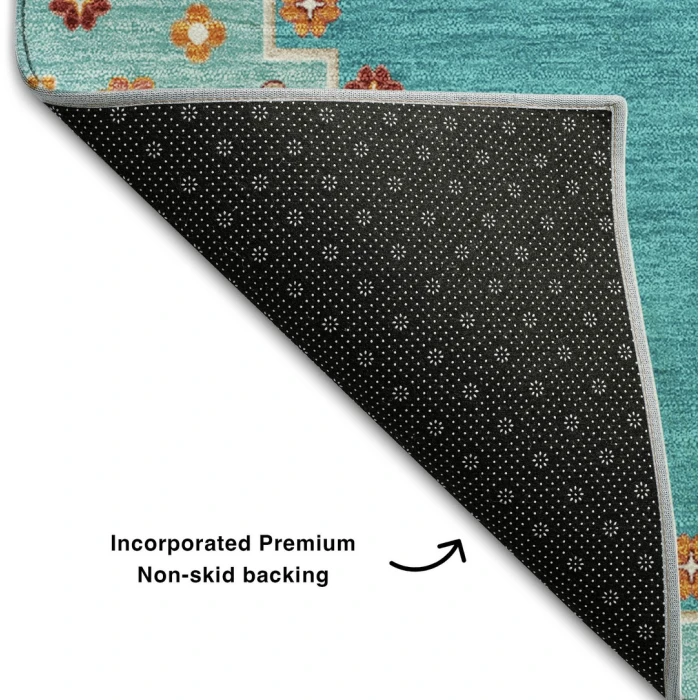 Addison Mayfield Teal AMF1014 - 8ft. Round Rug