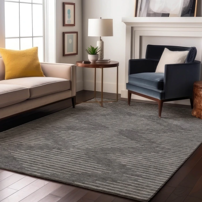 Addison Mayfield Gray AMF1016 - 8ft. Round Rug