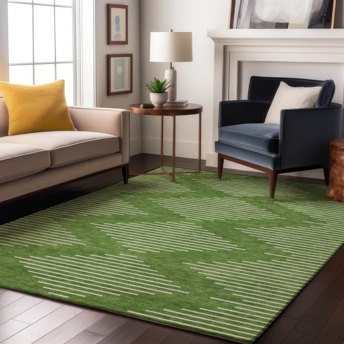 Addison Mayfield Green AMF1016 - 8ft. Round Rug