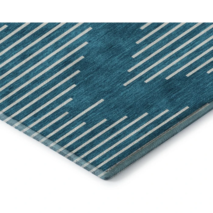 Addison Mayfield Teal AMF1016 - 8ft. Round Rug