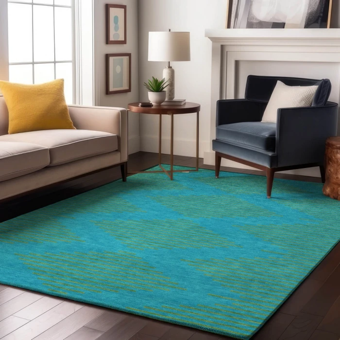 Addison Mayfield Teal AMF1017 8ft. x 10ft. Rect. Rug