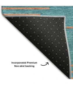 Addison Mayfield Teal AMF1017 - 8ft. Round Rug
