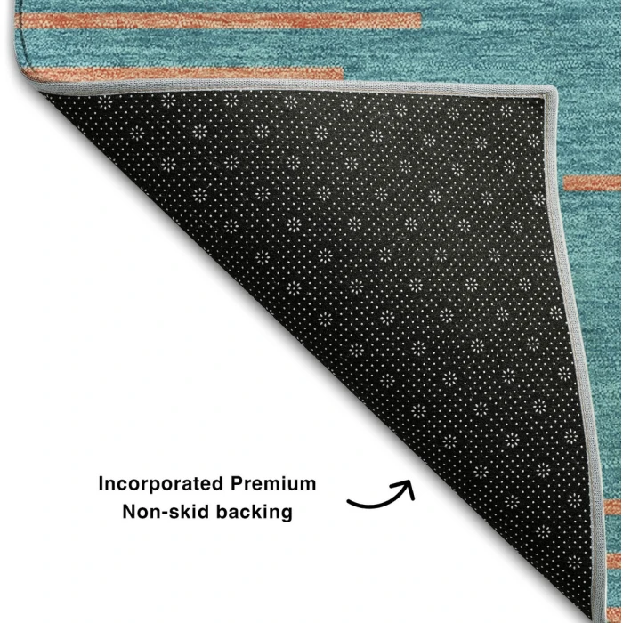 Addison Mayfield Teal AMF1017 - 8ft. Round Rug