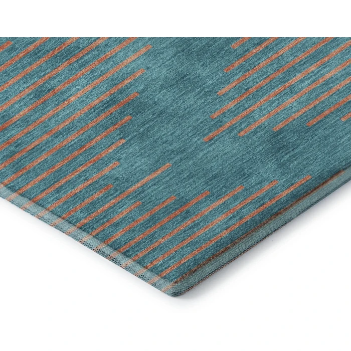 Addison Mayfield Teal AMF1017 - 8ft. Round Rug