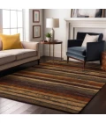 Addison Mayfield Brown AMF1019 - 8ft. Round Rug