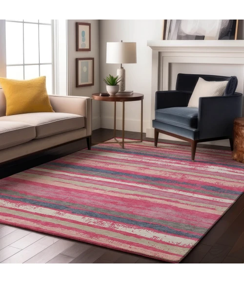 Addison Mayfield Pink AMF1019 - 8ft. Round Rug
