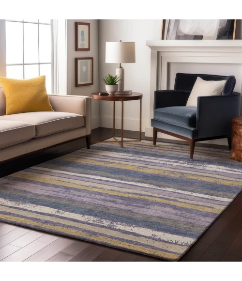 Addison Mayfield Purple AMF1019 - 8ft. Round Rug