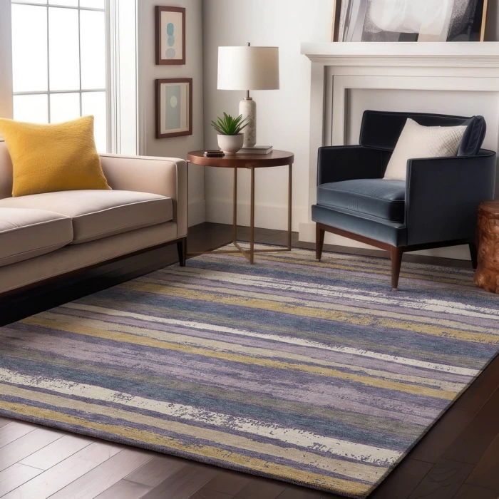 Addison Mayfield Purple AMF1019 2ft. 3in. x 7ft. 6in. Rect. Rug