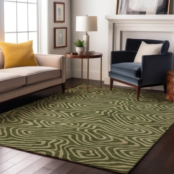 Addison Mayfield Green AMF1020 - 8ft. Round Rug