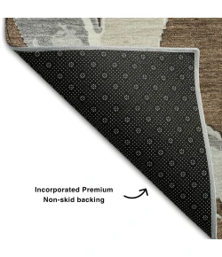 Addison Mayfield Brown AMF1022 - 8ft. Round Rug