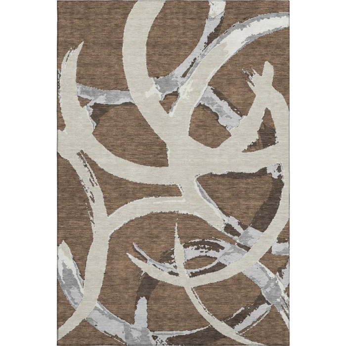 Addison Mayfield Brown AMF1022 - 8ft. Round Rug