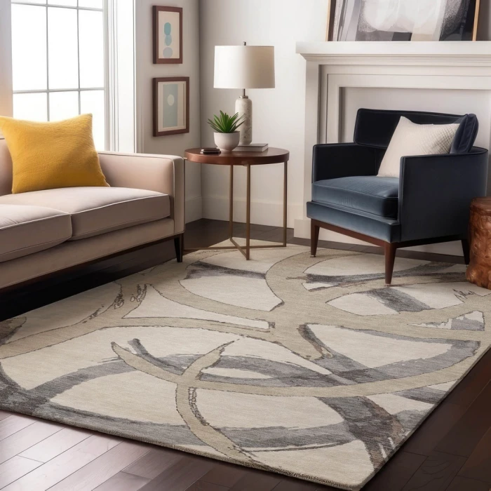 Addison Mayfield Ivory AMF1022 - 8ft. Round Rug