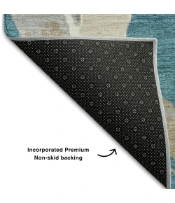Addison Mayfield Teal AMF1022 - 8ft. Round Rug