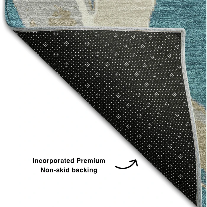 Addison Mayfield Teal AMF1022 - 8ft. Round Rug