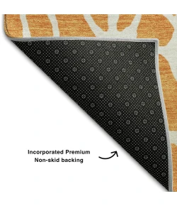 Addison Mayfield Orange AMF1024 - 8ft. Round Rug
