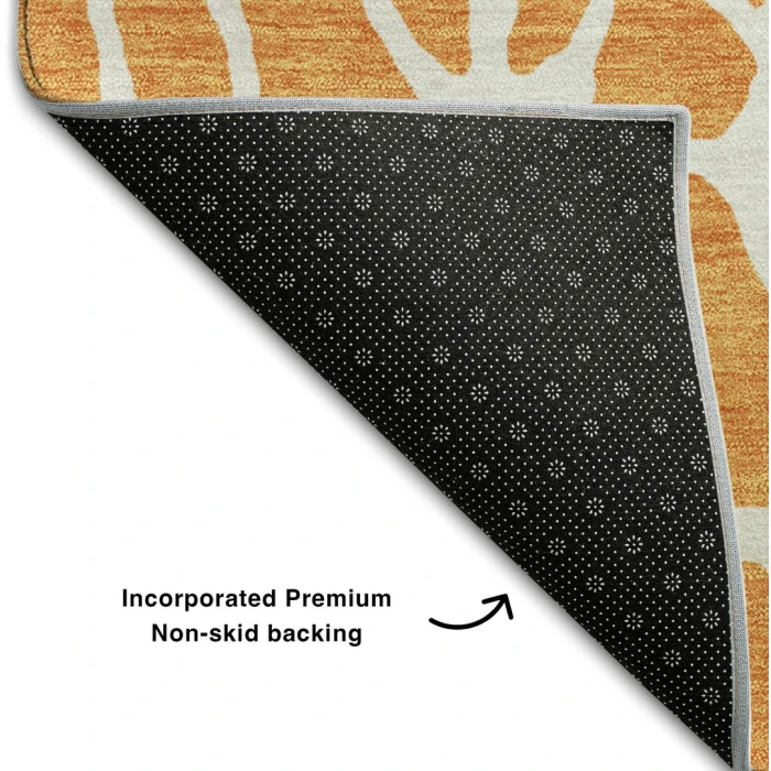 Addison Mayfield Orange AMF1024 - 8ft. Round Rug