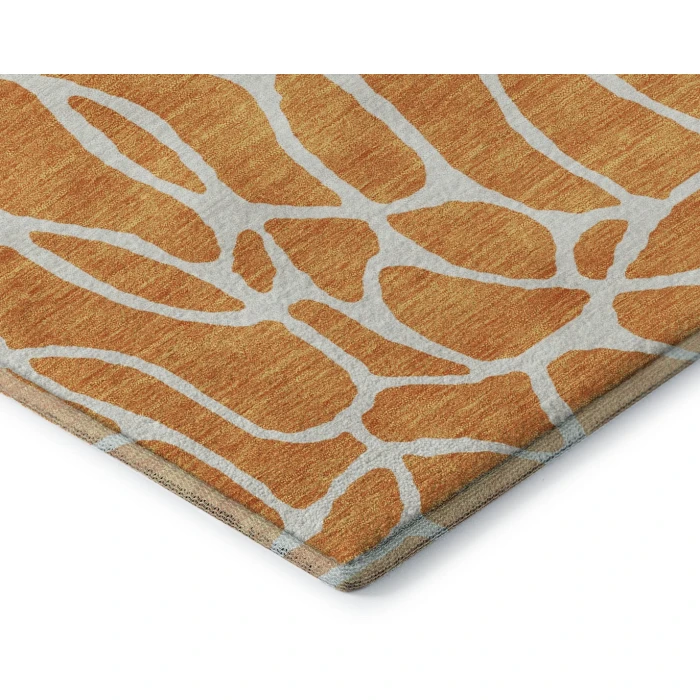 Addison Mayfield Orange AMF1024 - 8ft. Round Rug